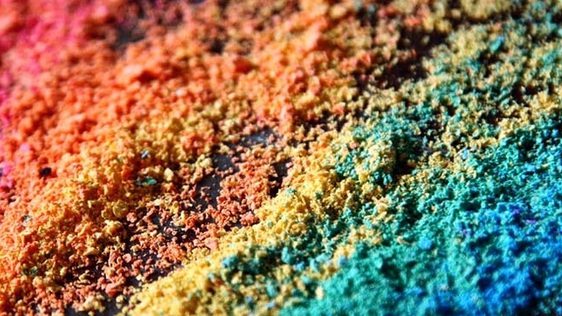 Coloured rainbow banner