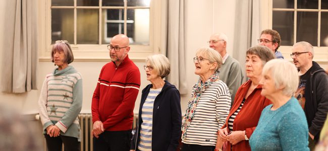 Group of singers standing