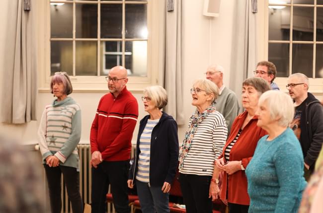 Group of singers standing