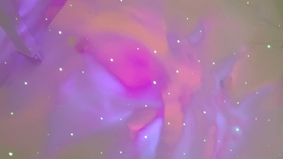 Purple and pink space lights