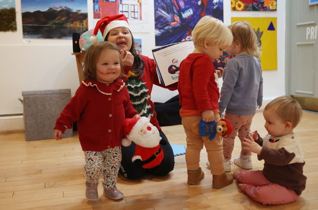 Children are read a story