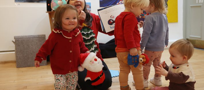 Children are read a story