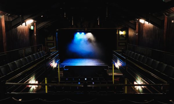 The stage, seen from the auditorium