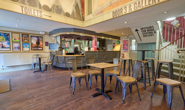 The Theatre Bar set-up with chairs and tables