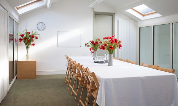 Image of a room set up for hire